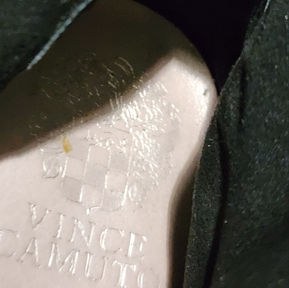 Vince Camuto Black Leather Boots with Gold Details - Picture 8 of 9